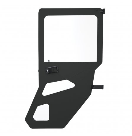 Polaris Zip Window Doors - Rear - Canvas - Black # 2883634